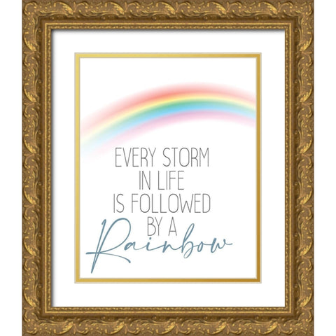 Every Storm Gold Ornate Wood Framed Art Print with Double Matting by Allen, Kimberly