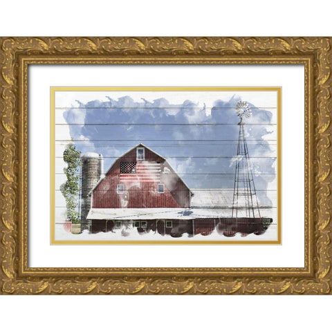 Heartland Gold Ornate Wood Framed Art Print with Double Matting by Allen, Kimberly