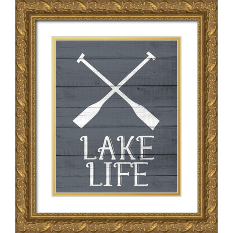 Lake House 5 Gold Ornate Wood Framed Art Print with Double Matting by Allen, Kimberly