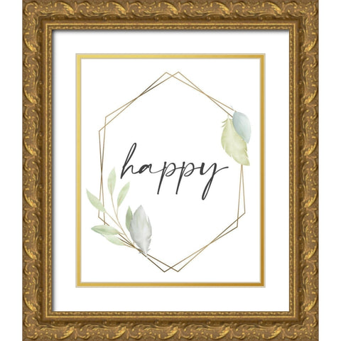 Minty 4 Gold Ornate Wood Framed Art Print with Double Matting by Allen, Kimberly
