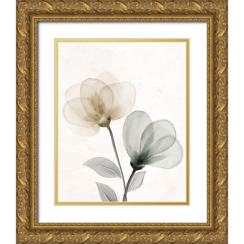 Open Bloom 1 Gold Ornate Wood Framed Art Print with Double Matting by Allen, Kimberly