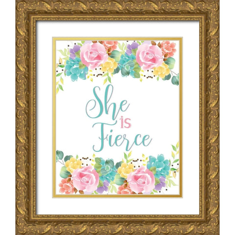 Queen 3 Gold Ornate Wood Framed Art Print with Double Matting by Allen, Kimberly