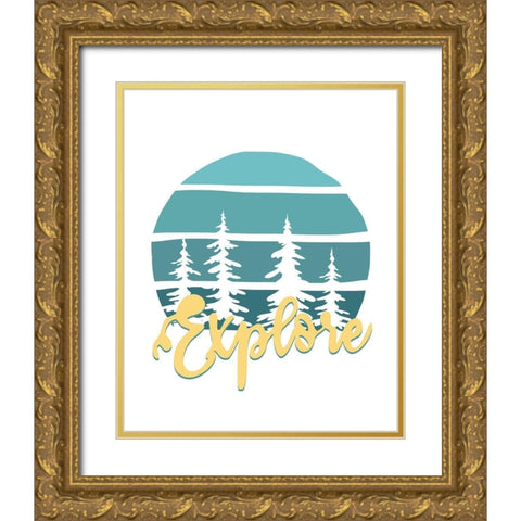 Explore Little Man 1 Gold Ornate Wood Framed Art Print with Double Matting by Allen, Kimberly
