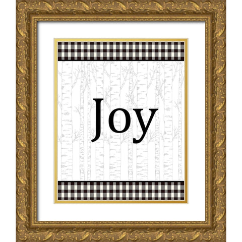 Joy Peace Hope 1 Gold Ornate Wood Framed Art Print with Double Matting by Allen, Kimberly