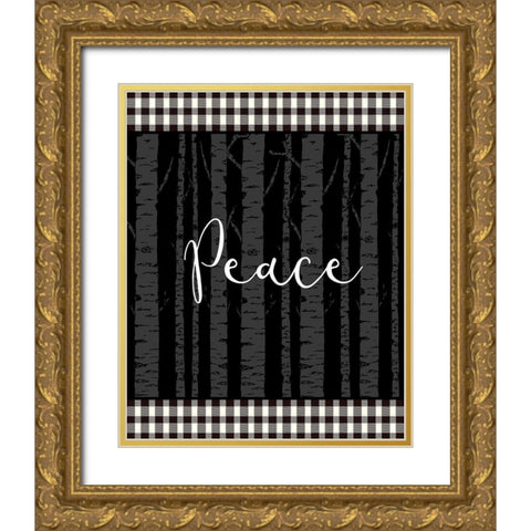 Joy Peace Hope 2 Gold Ornate Wood Framed Art Print with Double Matting by Allen, Kimberly