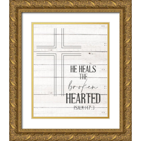 The Broken Hearted Gold Ornate Wood Framed Art Print with Double Matting by Allen, Kimberly