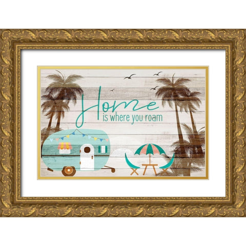 Home Roam Gold Ornate Wood Framed Art Print with Double Matting by Allen, Kimberly