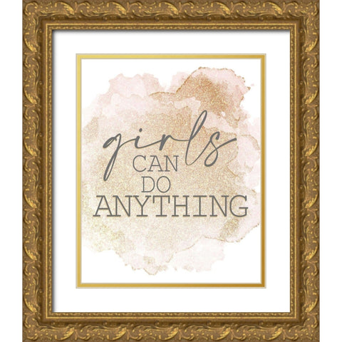 Fashionista 16 Gold Ornate Wood Framed Art Print with Double Matting by Allen, Kimberly