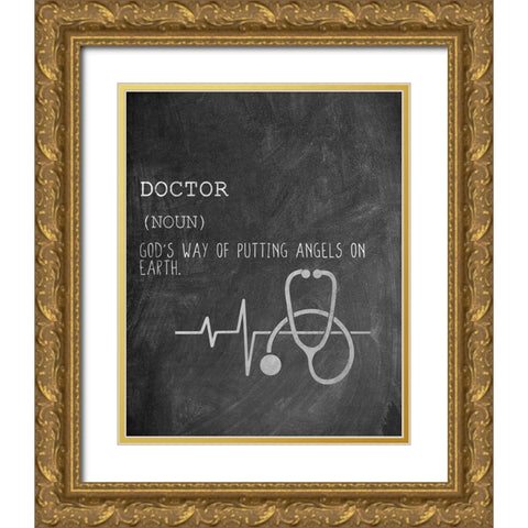 A Doctor Gold Ornate Wood Framed Art Print with Double Matting by Allen, Kimberly