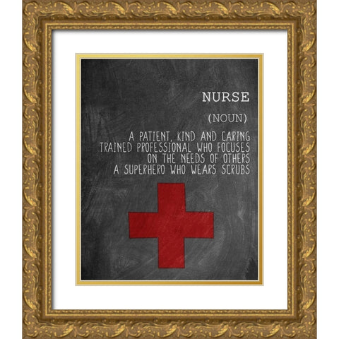 A Nurse Gold Ornate Wood Framed Art Print with Double Matting by Allen, Kimberly