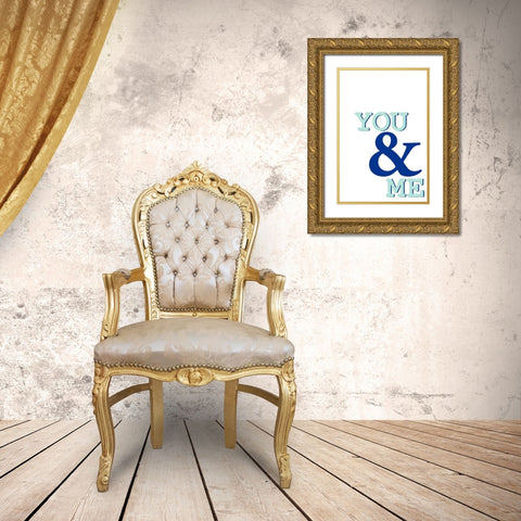 You Me Gold Ornate Wood Framed Art Print with Double Matting by Allen, Kimberly