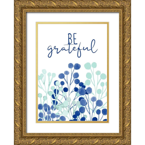 Be Kind and Grateful 2 Gold Ornate Wood Framed Art Print with Double Matting by Allen, Kimberly