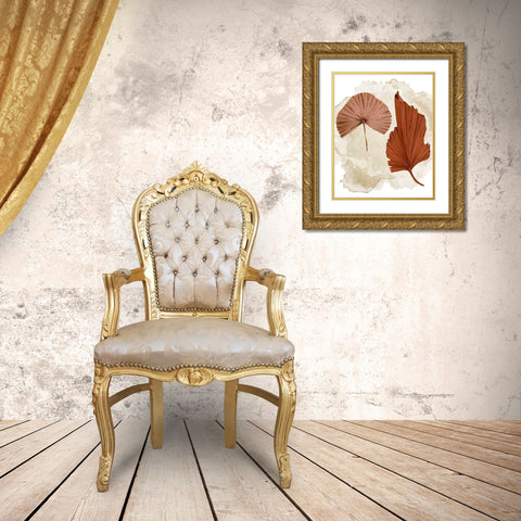 Fan 2 Gold Ornate Wood Framed Art Print with Double Matting by Allen, Kimberly