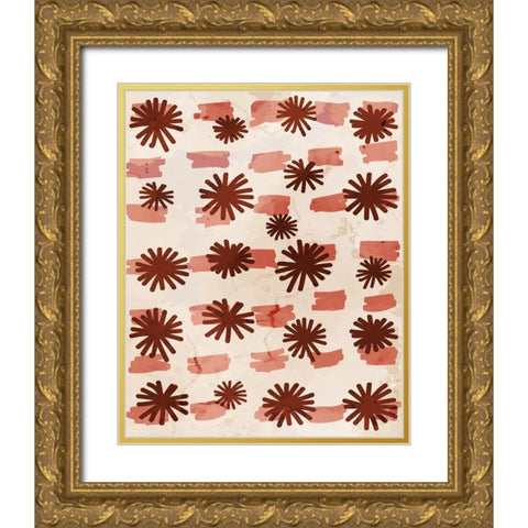 Texture 1 Gold Ornate Wood Framed Art Print with Double Matting by Allen, Kimberly
