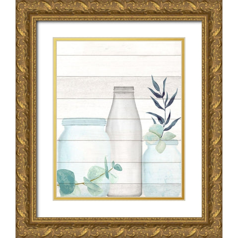 Seaglass 2 Gold Ornate Wood Framed Art Print with Double Matting by Allen, Kimberly