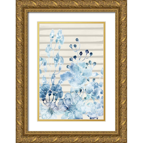 Wildflower Blues 2 Gold Ornate Wood Framed Art Print with Double Matting by Allen, Kimberly