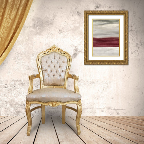 Layered Red 2 Gold Ornate Wood Framed Art Print with Double Matting by Allen, Kimberly