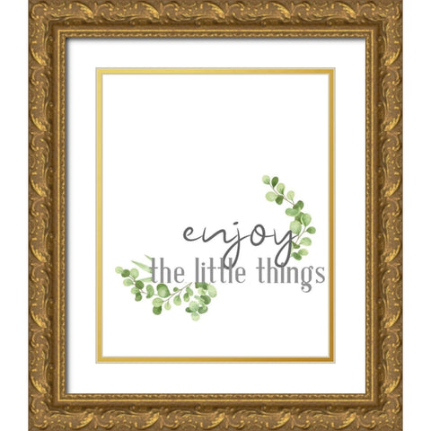 The Little Things v1 Gold Ornate Wood Framed Art Print with Double Matting by Allen, Kimberly