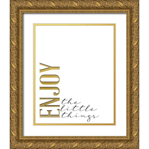 The Little Things v2 Gold Ornate Wood Framed Art Print with Double Matting by Allen, Kimberly