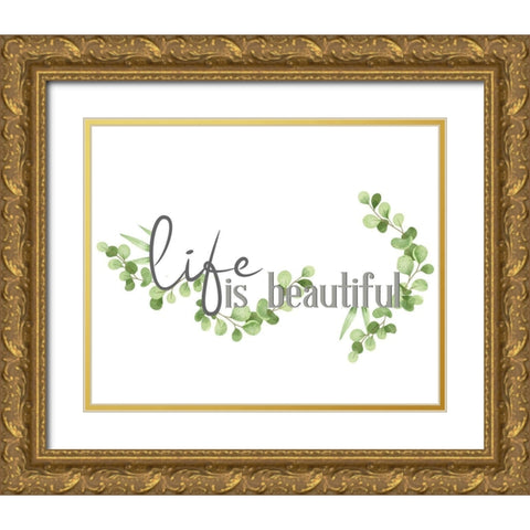 Life Is Gold Ornate Wood Framed Art Print with Double Matting by Allen, Kimberly