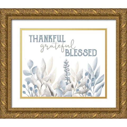 Grateful 3 Gold Ornate Wood Framed Art Print with Double Matting by Allen, Kimberly