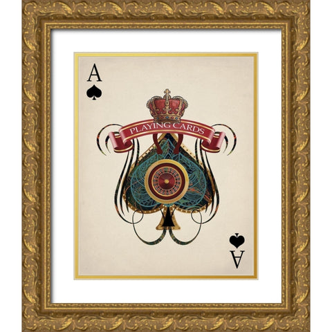 Playing Cards 2 Gold Ornate Wood Framed Art Print with Double Matting by Allen, Kimberly