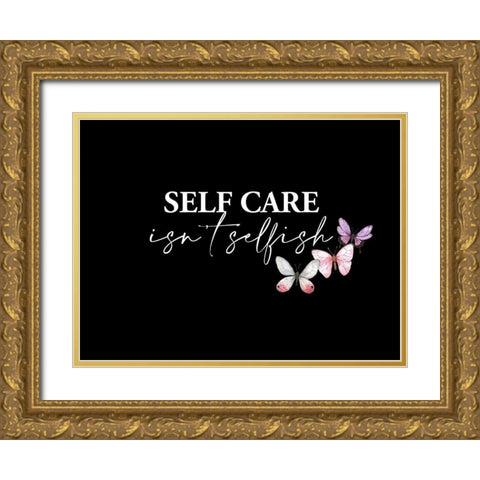 Selfcare Gold Ornate Wood Framed Art Print with Double Matting by Allen, Kimberly