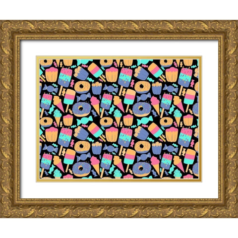 Sweets Gold Ornate Wood Framed Art Print with Double Matting by Allen, Kimberly