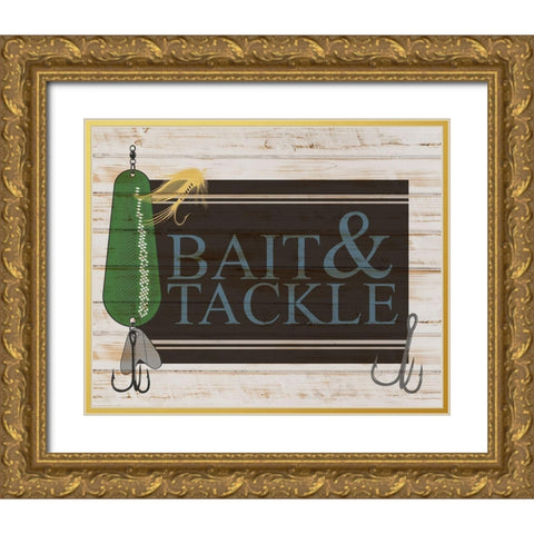 Bait and Tackle Gold Ornate Wood Framed Art Print with Double Matting by Allen, Kimberly