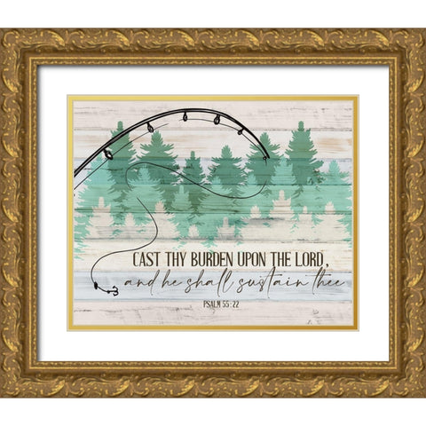 Cast Gold Ornate Wood Framed Art Print with Double Matting by Allen, Kimberly