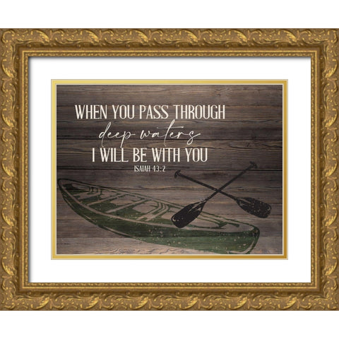 Deep Waters Gold Ornate Wood Framed Art Print with Double Matting by Allen, Kimberly