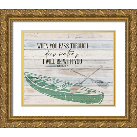 Deep Waters Gold Ornate Wood Framed Art Print with Double Matting by Allen, Kimberly