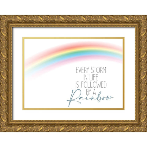 Every Storm Gold Ornate Wood Framed Art Print with Double Matting by Allen, Kimberly