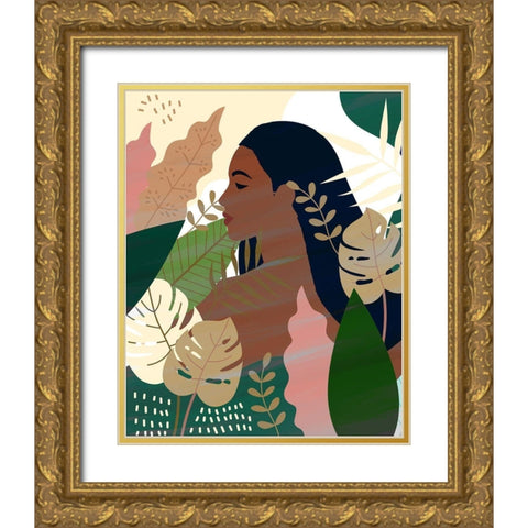 Beauty 1 Gold Ornate Wood Framed Art Print with Double Matting by Allen, Kimberly