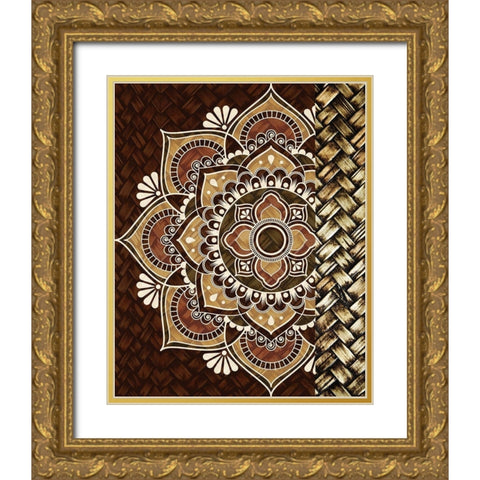 Mandala Weave 2 Gold Ornate Wood Framed Art Print with Double Matting by Allen, Kimberly