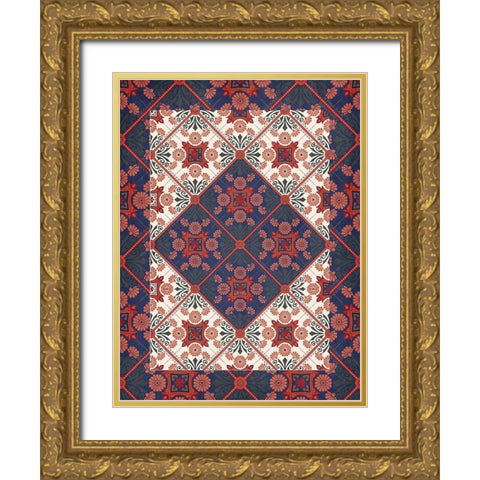 Moroccan 2 Gold Ornate Wood Framed Art Print with Double Matting by Allen, Kimberly