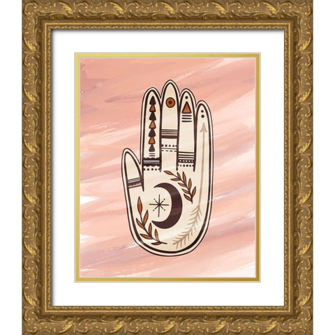 Palmistry 1 Gold Ornate Wood Framed Art Print with Double Matting by Allen, Kimberly