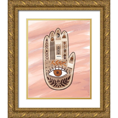 Palmistry 2 Gold Ornate Wood Framed Art Print with Double Matting by Allen, Kimberly