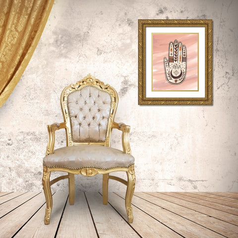 Palmistry 3 Gold Ornate Wood Framed Art Print with Double Matting by Allen, Kimberly