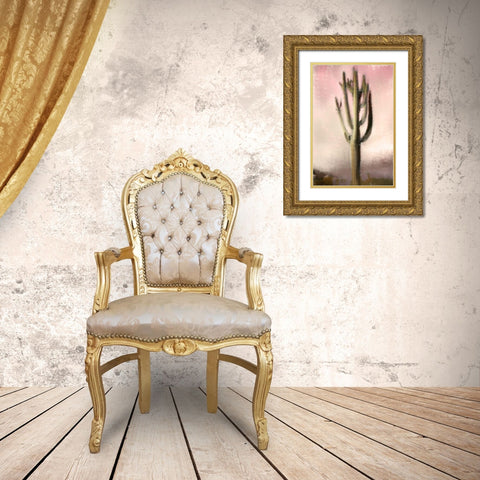 Cacti Gold Ornate Wood Framed Art Print with Double Matting by Allen, Kimberly
