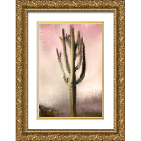 Cacti Gold Ornate Wood Framed Art Print with Double Matting by Allen, Kimberly
