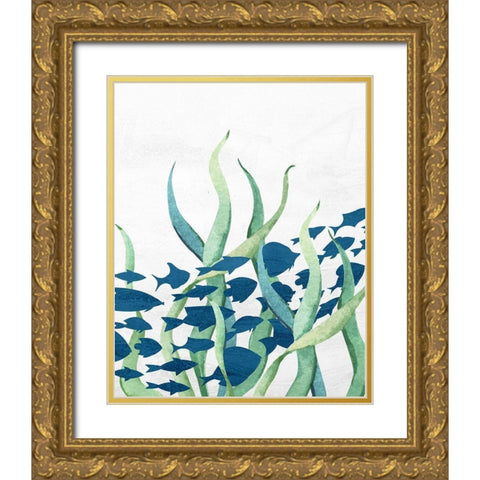 Bayside 7 Gold Ornate Wood Framed Art Print with Double Matting by Allen, Kimberly