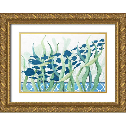 Bayside 8 Gold Ornate Wood Framed Art Print with Double Matting by Allen, Kimberly