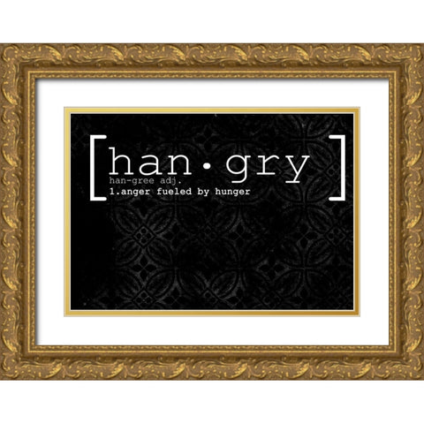 Hangry Gold Ornate Wood Framed Art Print with Double Matting by Allen, Kimberly