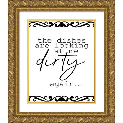 The Dishes Gold Ornate Wood Framed Art Print with Double Matting by Allen, Kimberly