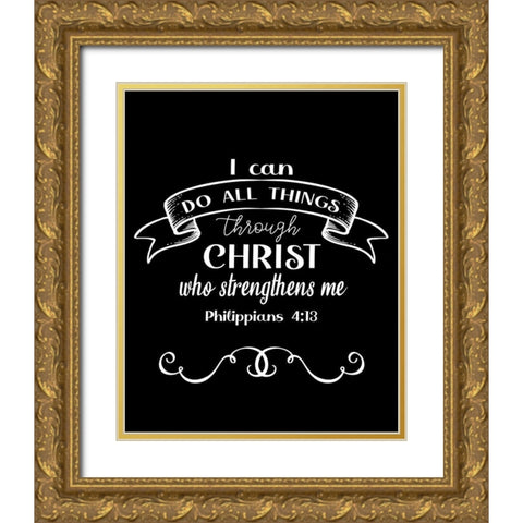 I Can Gold Ornate Wood Framed Art Print with Double Matting by Allen, Kimberly