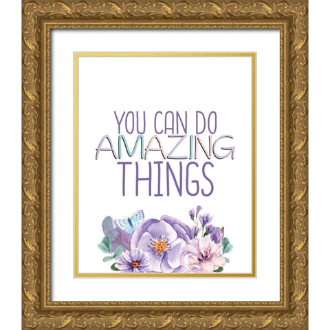 Amazing 1 Gold Ornate Wood Framed Art Print with Double Matting by Allen, Kimberly