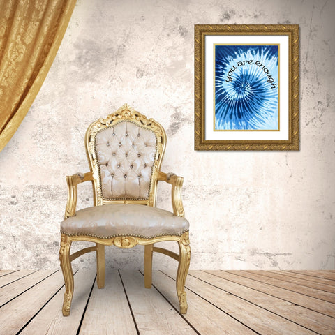 Enough Gold Ornate Wood Framed Art Print with Double Matting by Allen, Kimberly