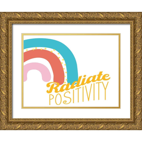 Radiate Gold Ornate Wood Framed Art Print with Double Matting by Allen, Kimberly