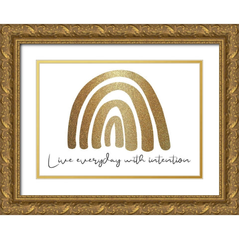 Live Everyday Gold Ornate Wood Framed Art Print with Double Matting by Allen, Kimberly